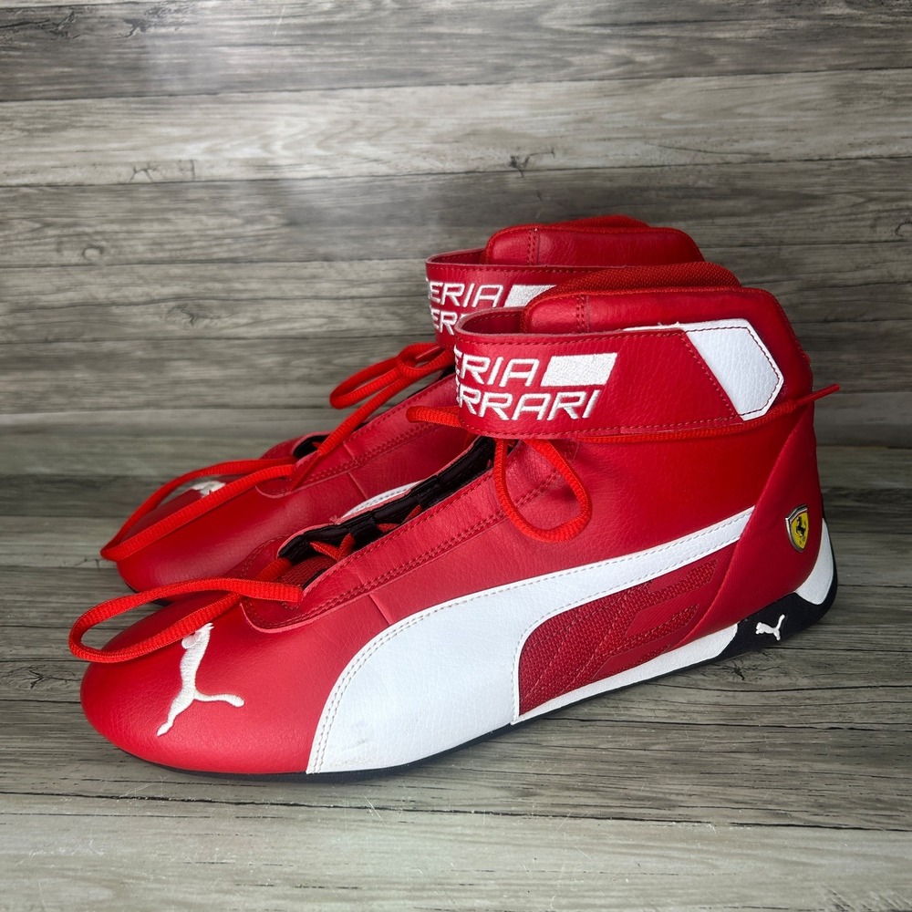 Puma Scuderia Ferrari R-Cat Mid Rosso Corsa Red Racing Shoes 339938-01 Men 10.5